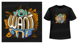 Tulisan you want me desain kaos custom sendiri