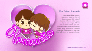 efek tulisan romantis vector bisa diedit