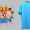 desain kaos costum biru dengan use skill for succes
