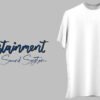 desain kaos costum hitam tulisan entertainment sound system